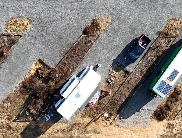 satellite view of site